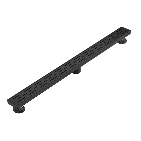 36英寸不锈钢线性淋浴地漏，含毛发过滤器与调平脚-3