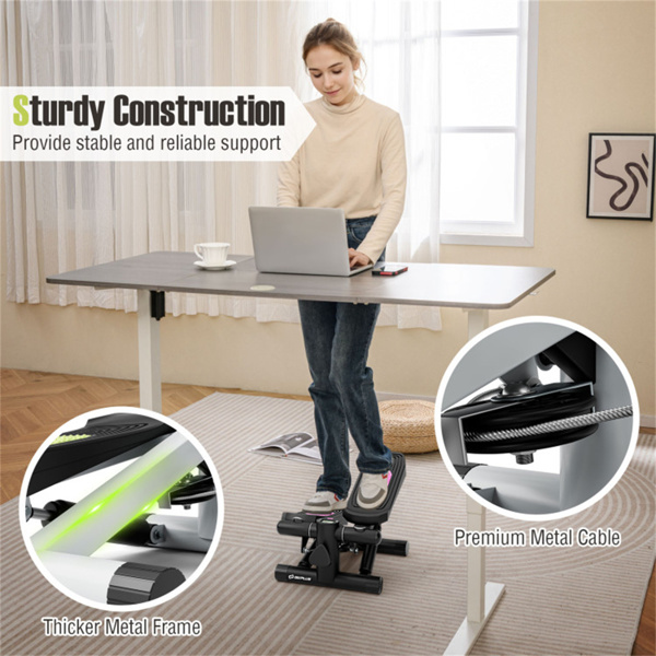 迷你全身步进器-包括电阻带，强度可调，LCD跟踪器 -白色-6