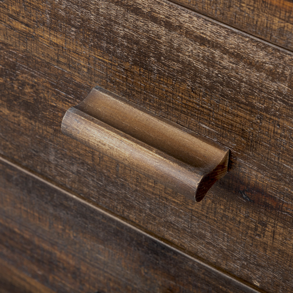 复古棕 密度板 贴实木皮 61*43*60cm 3抽 床头柜 带2个USB 2个电源接口-11