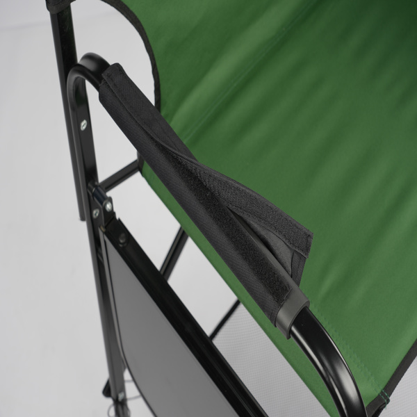 26in 黑铁管 深绿/黑色布面 喷塑铁扁管 铁导演椅 120kg 无便携袋-27