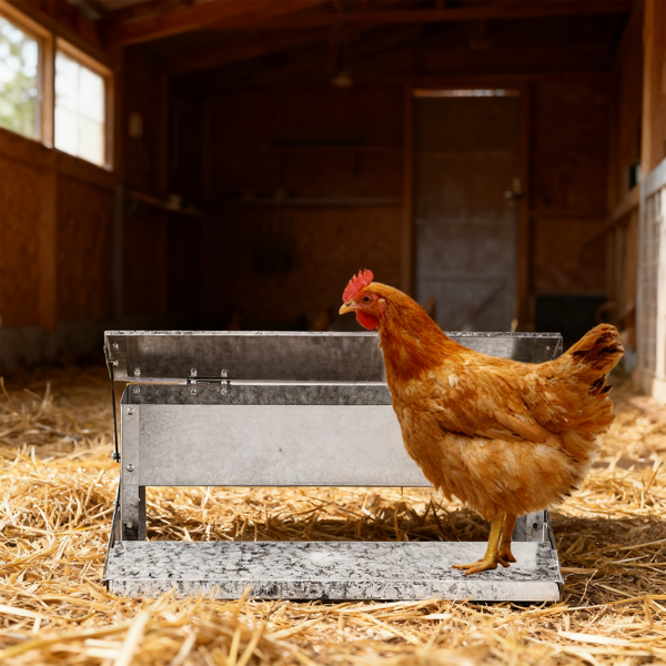 小型54*37*20cm 方形 银 全拆装 镀锌板 喂食用品-10