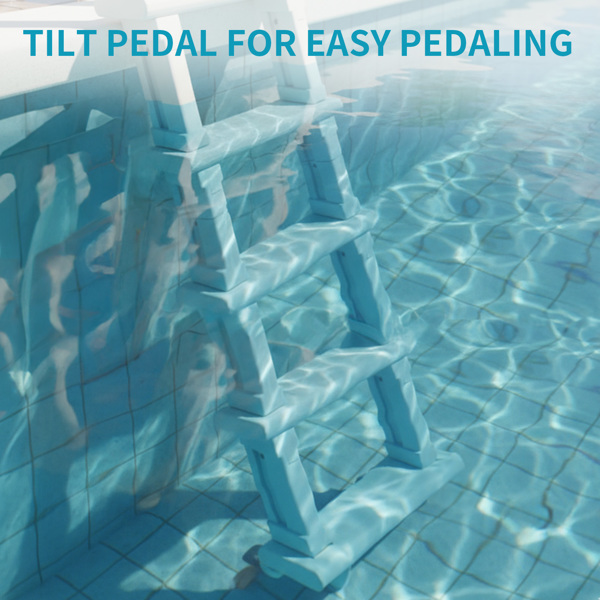 5步 47-54in 泳池扶梯 PE 单面斜梯 米白色-5