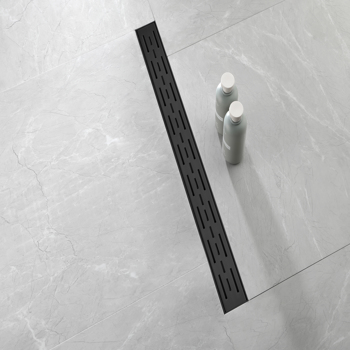 30英寸不锈钢线性淋浴地漏，含毛发过滤器与调平脚