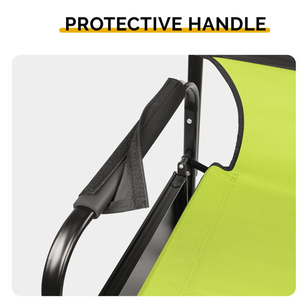 31in 黑铁管 荧光绿/黑色布面 喷塑铁扁管 铁导演椅 120kg 无便携袋-12