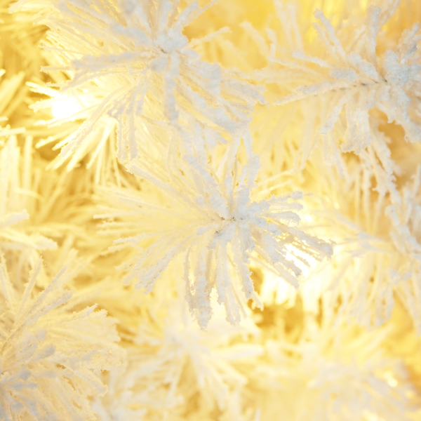 4英尺预亮灯圣诞树，配有100盏灯，雪人造型人造圣诞树，380个树枝尖，PVC材质，适合室内外节日装饰-12