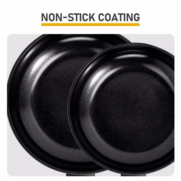 17件 六锅三盖 组装手柄 烹饪锅具 黑色 带28cm汤锅 铝锅套装-7