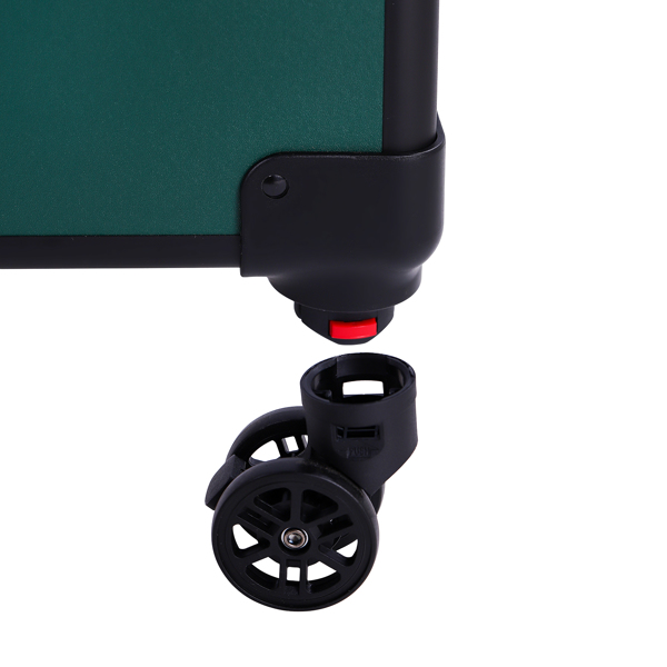 4pcs 拉杆式带万向轮 ABS 皮革纹 墨绿 化妆箱 33*23*78cm-12