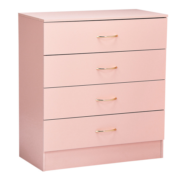 H9950美甲粉 刨花板 贴麻面三胺 66*33*73 四抽 抽屉柜 仿玫瑰金拉手-2