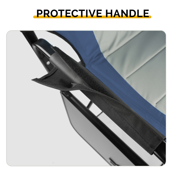 31in 黑铁管 藏青/灰绿布面 喷塑铁扁管 铁导演椅 120kg 无便携袋-12