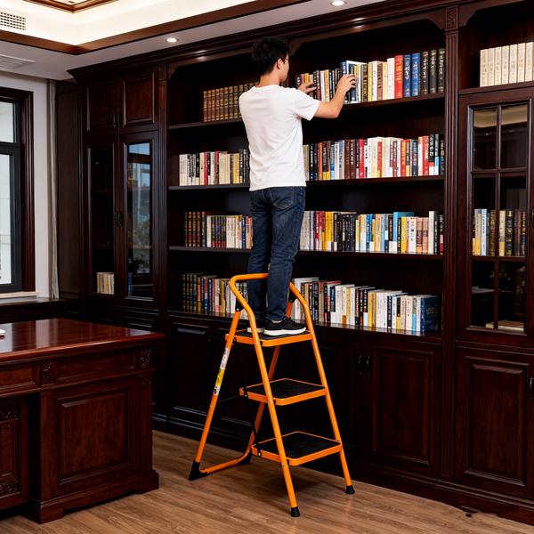 3踏步铁梯低扶手 姜黄色-15