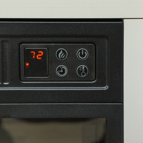 27英寸电壁炉，带壁炉架，1400瓦可更换式壁炉芯，逼真木柴和火焰效果，遥控器，独立式壁炉，适用于客厅，白色-6