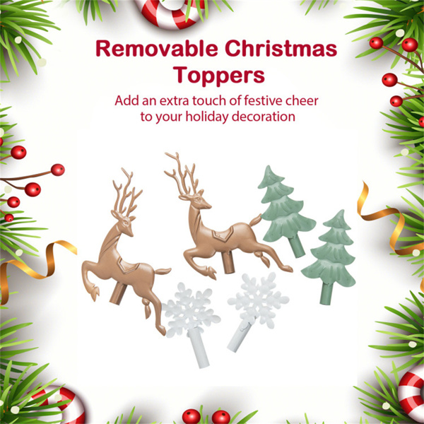 46英寸圣诞袜架支架-10个可拆卸挂钩+6个顶盖，承重300磅，4个脚轮（2个制动器，黑色）-8