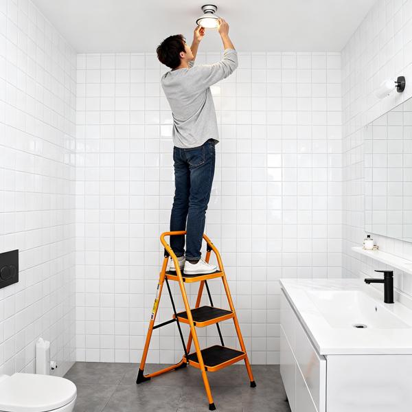 3踏步铁梯低扶手 姜黄色-14