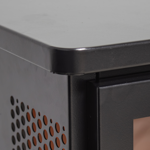 17英寸独立式电壁炉炉灶取暖器，带3D火焰效果，黑色-9