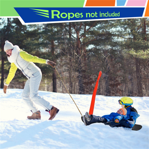 安全儿童雪地滑板车-凸起防滑点，定向底部，易于转向和平衡-红色-9