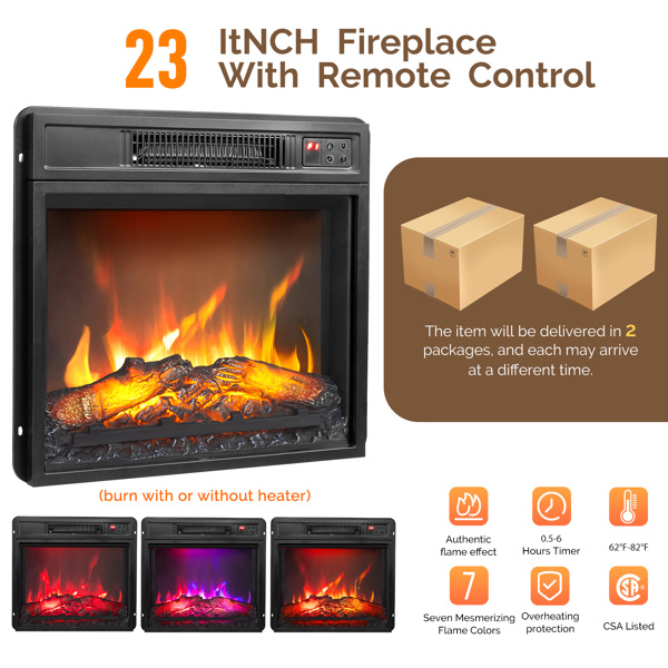 白色 152*40.6*78.7 密度板柜体 刨花层板 2门2抽1搁架 柜门带镜面 图案 适用23in壁炉 壁炉电视柜-2