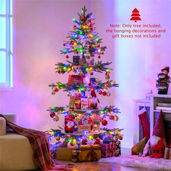 6.5FT旋转圣诞树-4层展示架，220个LED灯，11种模式，280个分支提示-8