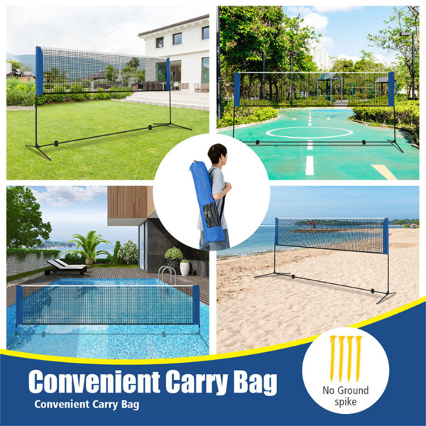 10英尺多运动网套-高度可调（33.5英寸-61英寸），羽毛球/排球/乒乓球/网球使用-9