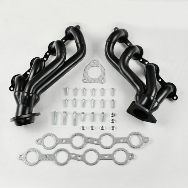 排气管 Exhaust Manifold Headers Chevy For 2000-2001 GMC YUKON 4.8L 5.3L 1999-2001 GMC SIERRA 1500 2500 Black MT001288（禁售亚马逊 & TEMU）(不支持无理由退货)-2
