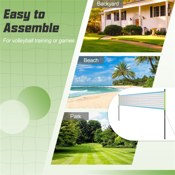 32'x3'重型排球网套-3级可调杆、防下垂绞车、全包配件-9