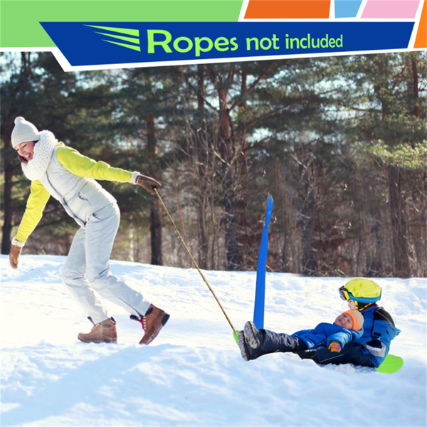 安全儿童雪地滑板车-凸起防滑点，定向底部，易于转向和平衡-蓝色-9