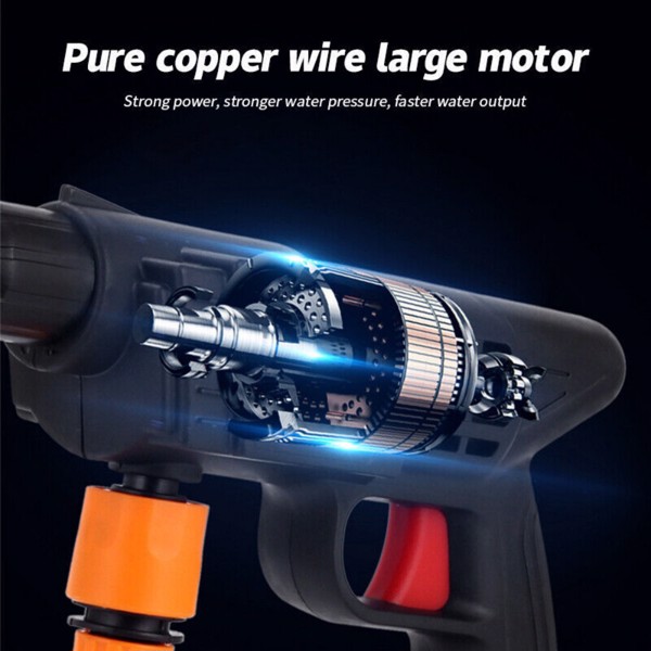 21V无绳汽车压力清洗枪+2节电池（不带水桶）-4