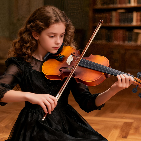 4/4 夹板 仿古哑光 套装 小提琴 清漆-11