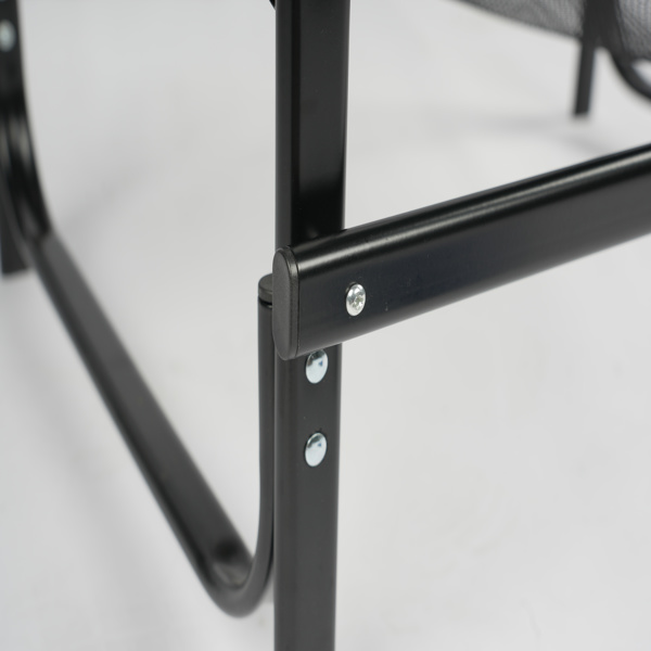 26in 黑铁管 深绿/黑色布面 喷塑铁扁管 铁导演椅 120kg 无便携袋-21