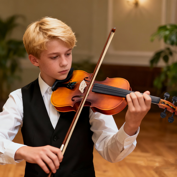 4/4 夹板 仿古哑光 套装 小提琴 清漆-12