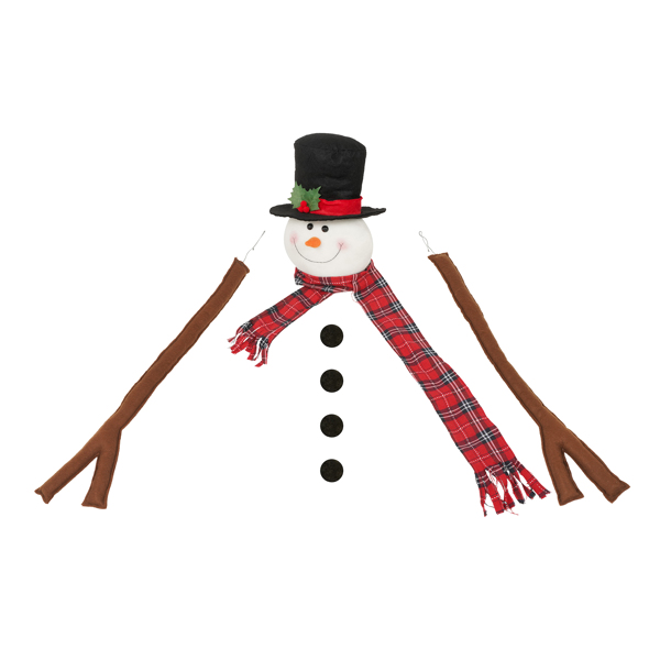 4英尺预亮灯圣诞树，配有100盏灯，雪人造型人造圣诞树，380个树枝尖，PVC材质，适合室内外节日装饰-7