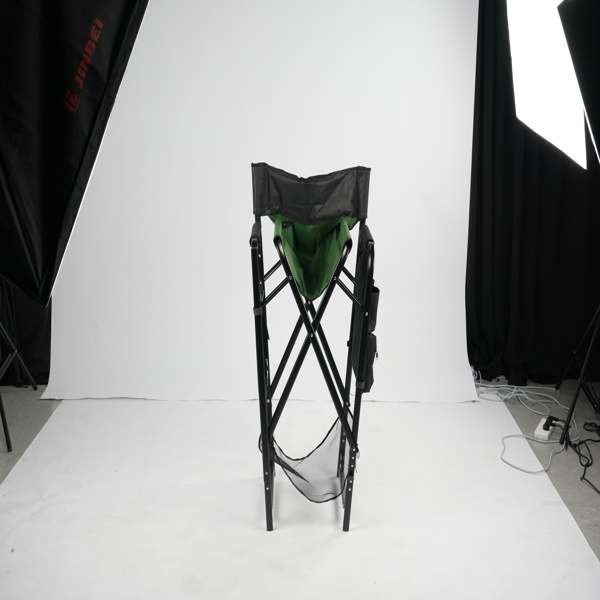 26in 黑铁管 深绿/黑色布面 喷塑铁扁管 铁导演椅 120kg 无便携袋-37
