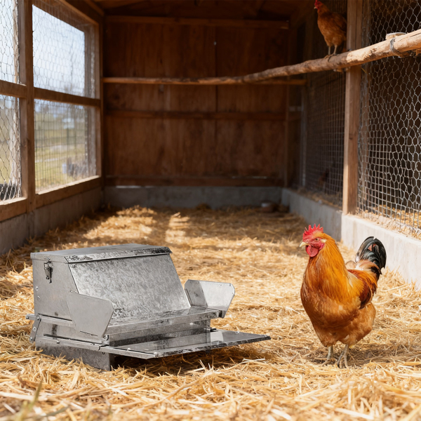 大型55*43*28cm 方形 银 半拆装 镀锌板 喂食用品-5