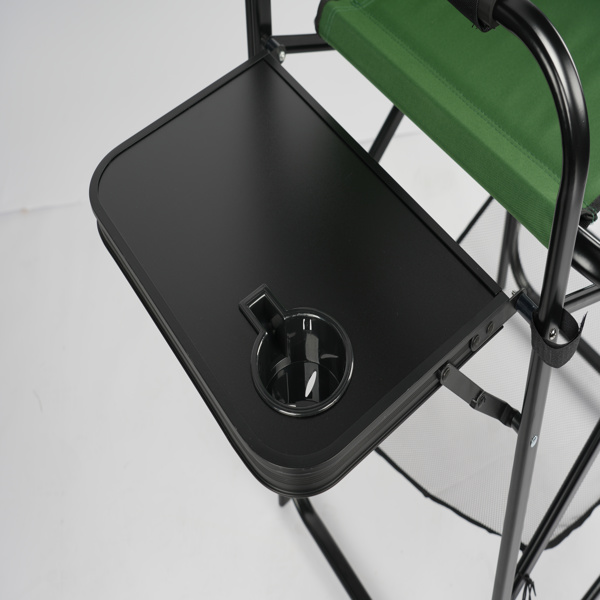 26in 黑铁管 深绿/黑色布面 喷塑铁扁管 铁导演椅 120kg 无便携袋-14