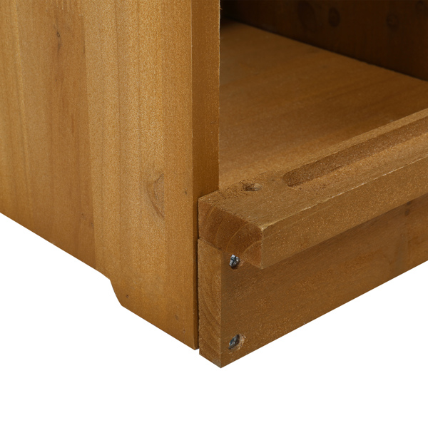 50*27*14.5inch 8隔间 普黄 平顶双层 杉木 喂食用品-12