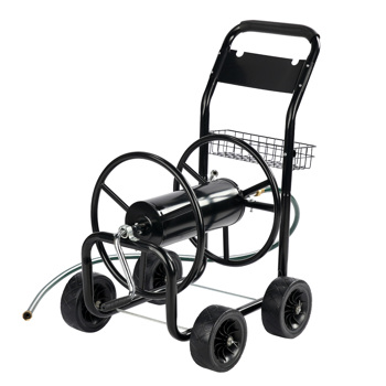  97*53*100cm 黑色 铁质 带绿色水管 铁轮辐 水管车