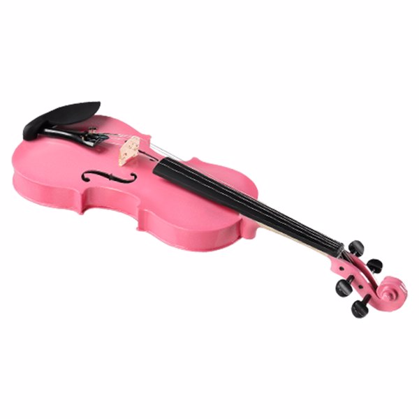 3/4 粉色小提琴+盒+弓子+松香-14