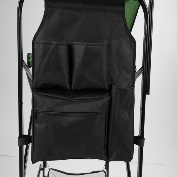 26in 黑铁管 深绿/黑色布面 喷塑铁扁管 铁导演椅 120kg 无便携袋-32