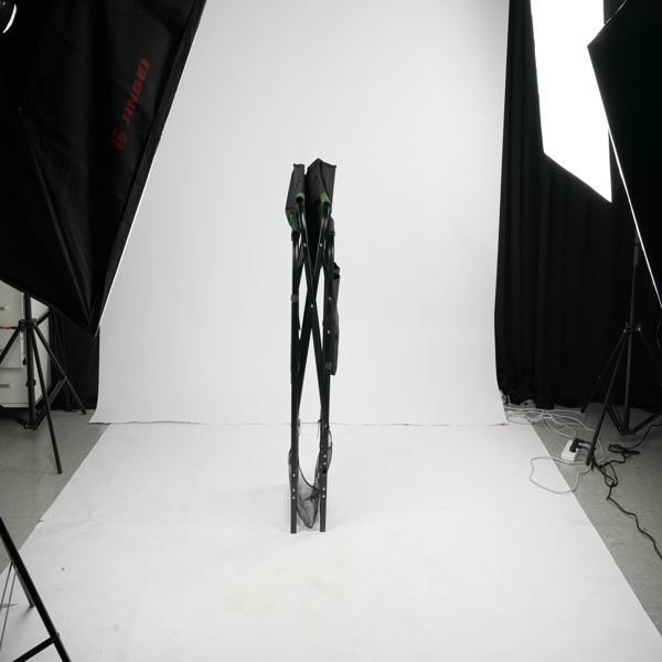 26in 黑铁管 深绿/黑色布面 喷塑铁扁管 铁导演椅 120kg 无便携袋-35