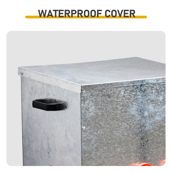 5口 54*38*53cm 方形 银+红 全拆装 镀锌板+塑料 喂食用品-4