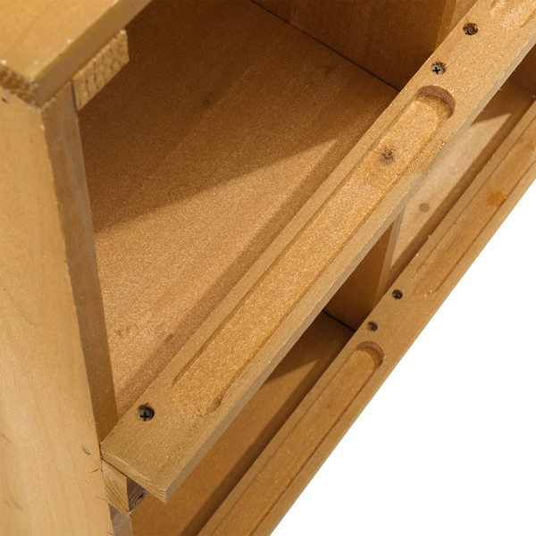 50*27*14.5inch 8隔间 普黄 平顶双层 杉木 喂食用品-14