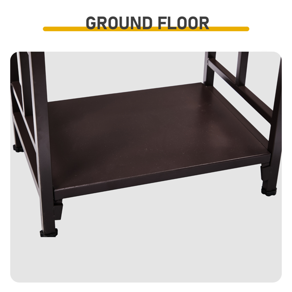 30*18*13in 双层 棕色 柴火架 铁艺-5