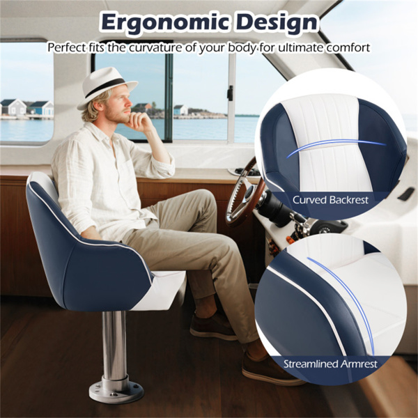 通用船用座椅-4个安装螺钉+垫圈，适合5“x5”/5“x12”旋转/底座，16lbs-7