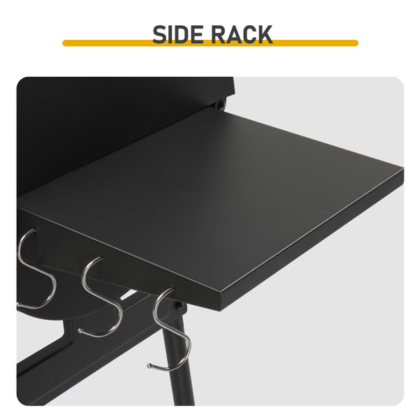 131*51*112CM 黑色 台板子母炉内置升降碳网 双轮可移动 碳烤炉-9