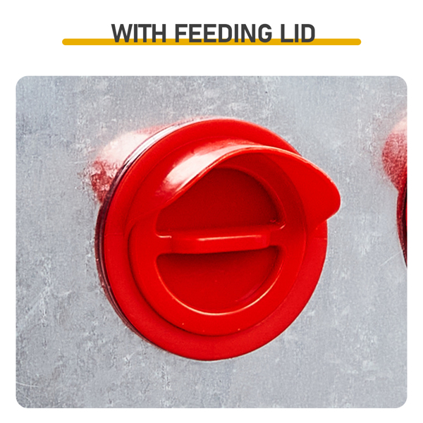 5口 54*38*53cm 方形 银+红 全拆装 镀锌板+塑料 喂食用品-6