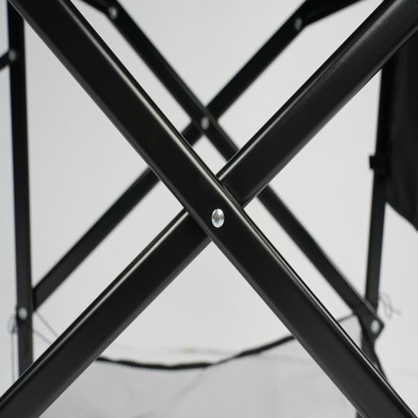 26in 黑铁管 深绿/黑色布面 喷塑铁扁管 铁导演椅 120kg 无便携袋-17