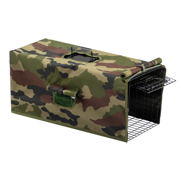 32inch 黑色 折叠+迷彩布罩 铁 诱捕笼 宠物围栏-1