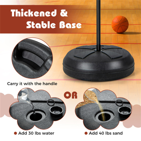 二合一幼儿篮球套-双面（篮球+飞镖板），包括6个飞镖，黑色-9