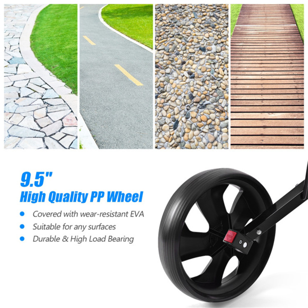 6磅轻型高尔夫球推车-钢架，可折叠设计，9.5英寸滚珠轴承轮-11