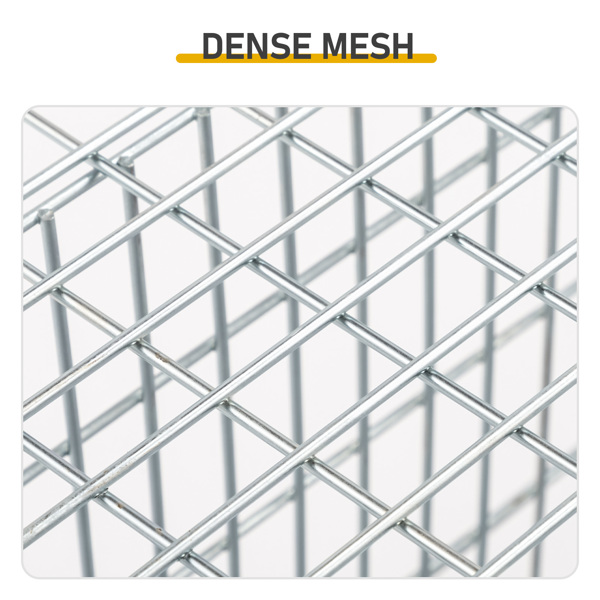 32inch 银色 折叠+前置挡板 铁 诱捕笼 宠物围栏-7