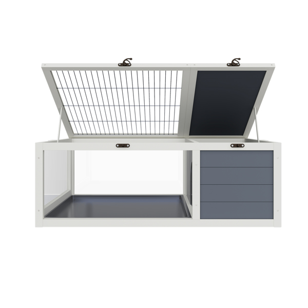 39.5英寸木制陆龟屋室内龟类栖息地爬行动物笼，适用于小型动物蜥蜴、壁虎，带2个可拆卸防水托盘--不支持self-pick up-19